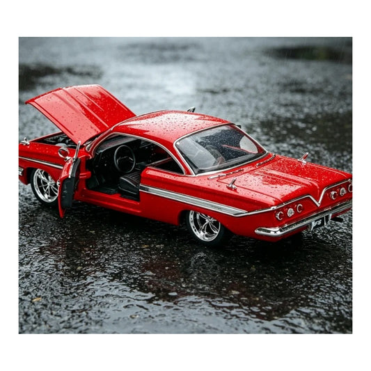 1:24 1961 Chevrolet Impala diecast model - rear opening view