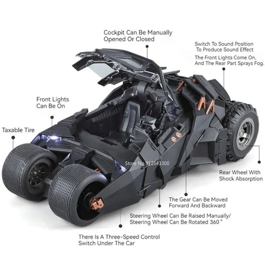 1:18 Scale Batmobile – The Dark Knight Trilogy Die - cast Model - FunCarScale