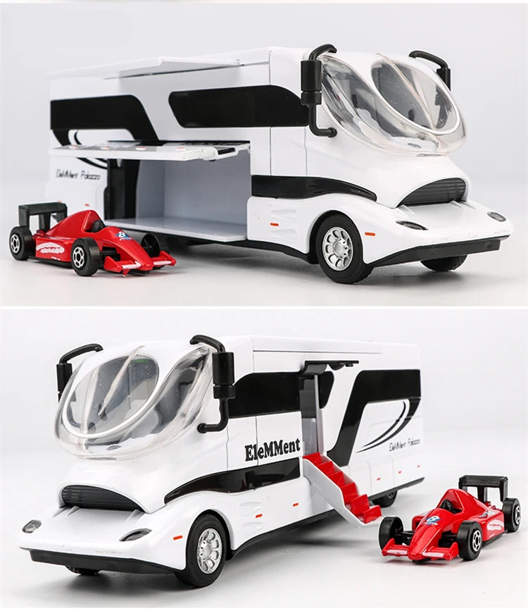 Diecast Luxury RV Limousine Bus Alloy Toy Car Model