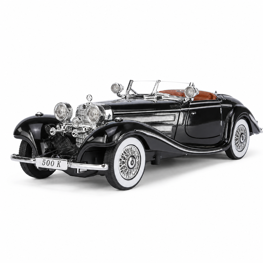 1:24 Mercedes-Benz 500K Diecast Model Car with Sound & Lights image 1