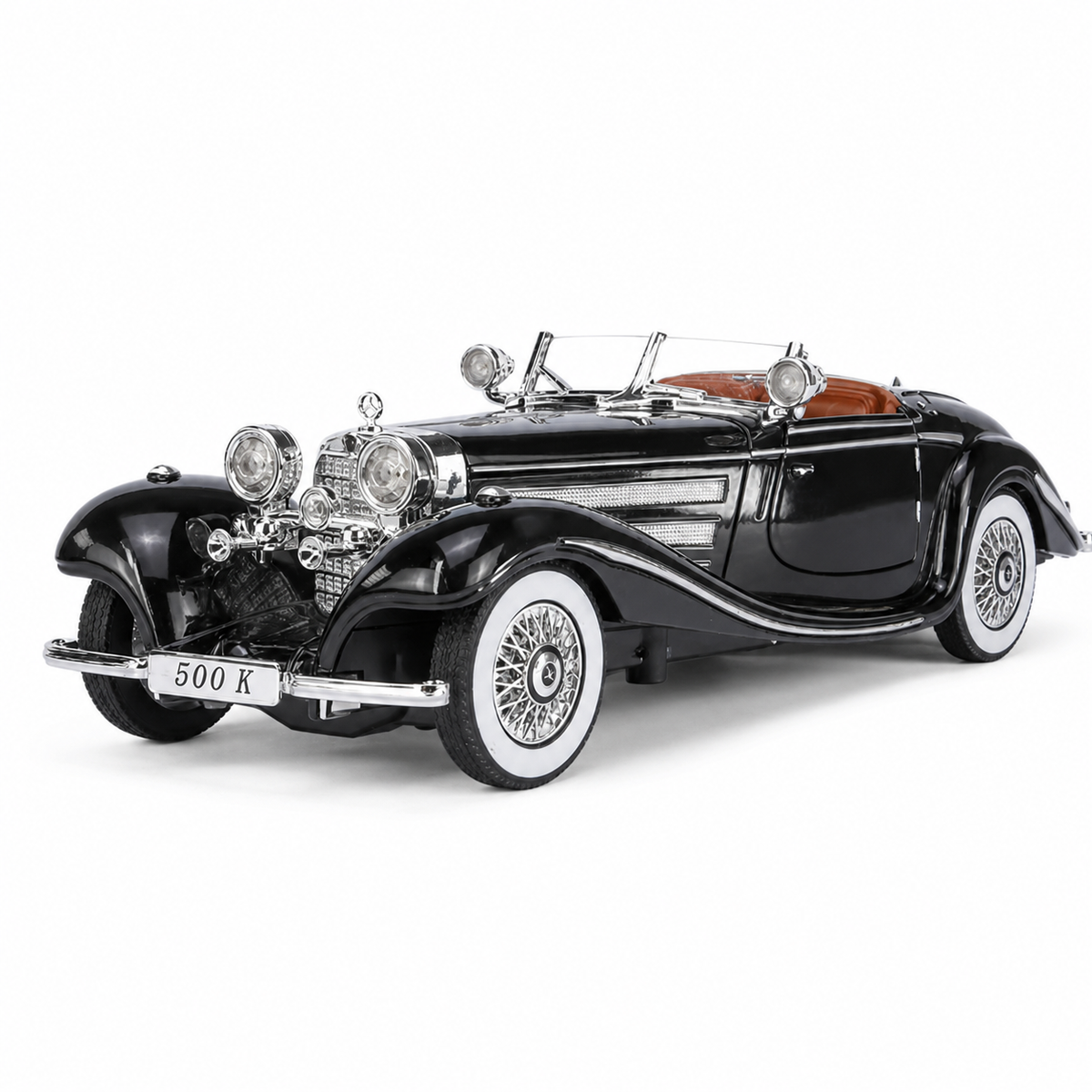 1:24 Mercedes-Benz 500K Diecast Model Car with Sound & Lights image 1