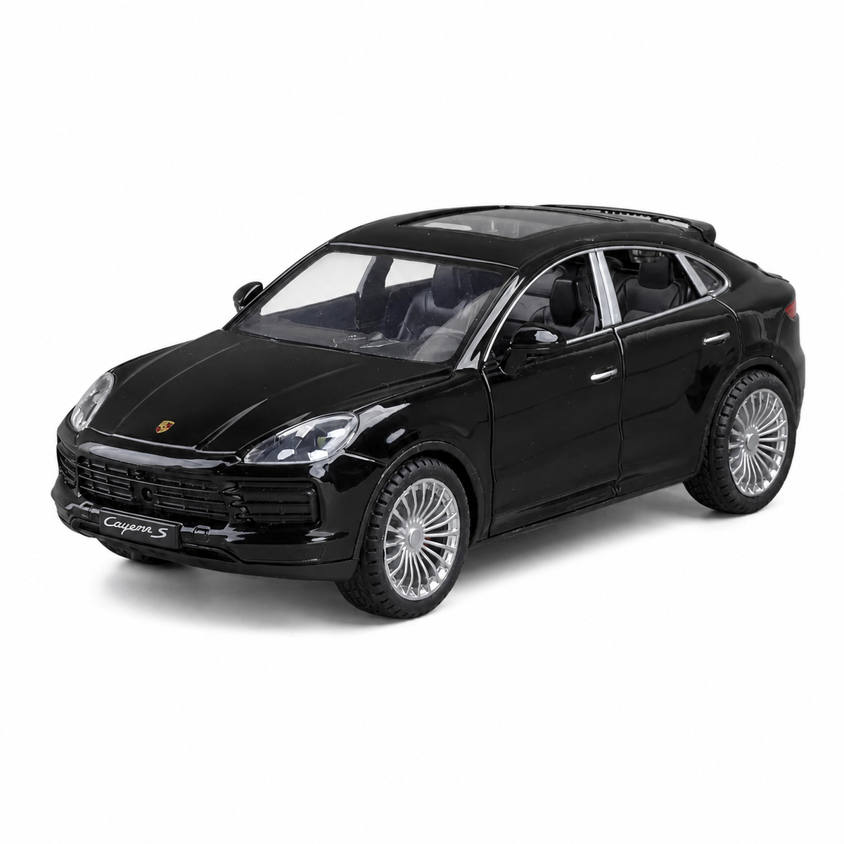 1:24 Porsche Cayenne Diecast SUV Model with Sound & Lights image 1