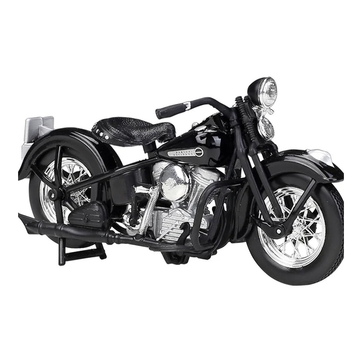 1:18 1948 Harley-Davidson FL Panhead diecast model - black view
