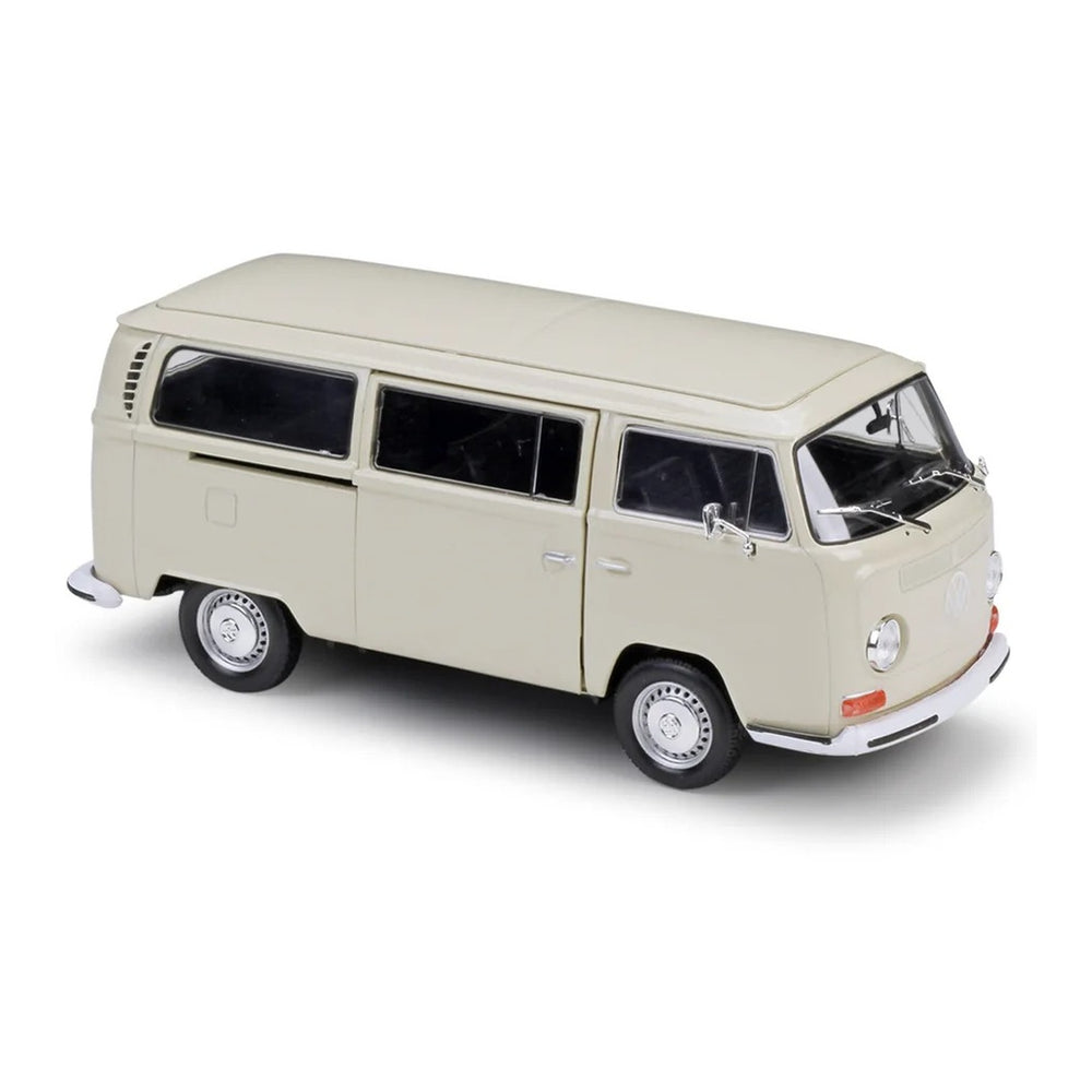 1:24 1973 Volkswagen T2 Bus diecast model - beige view
