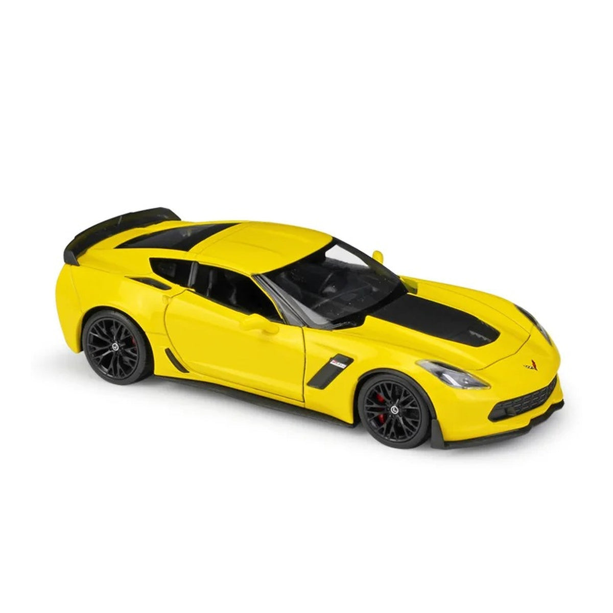 1:24 2017 Chevrolet Corvette Z06 diecast model - yellow view