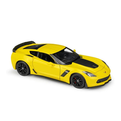 1:24 2017 Chevrolet Corvette Z06 diecast model - yellow view
