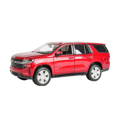 1:26 2021 Chevrolet Tahoe diecast model - red view