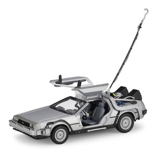 1:24 DeLorean Time Machine diecast model - silver view