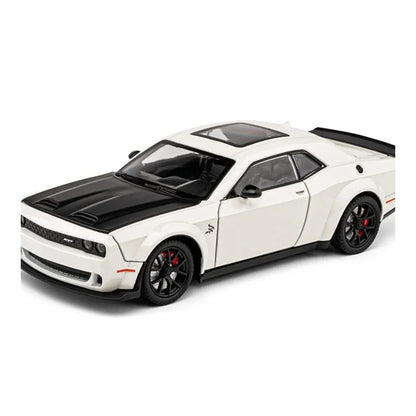 1:24 Dodge Challenger SRT Hellcat diecast model - white view
