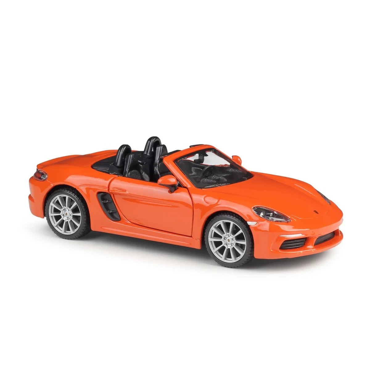 1:24 Porsche 718 Boxster diecast model - orange view