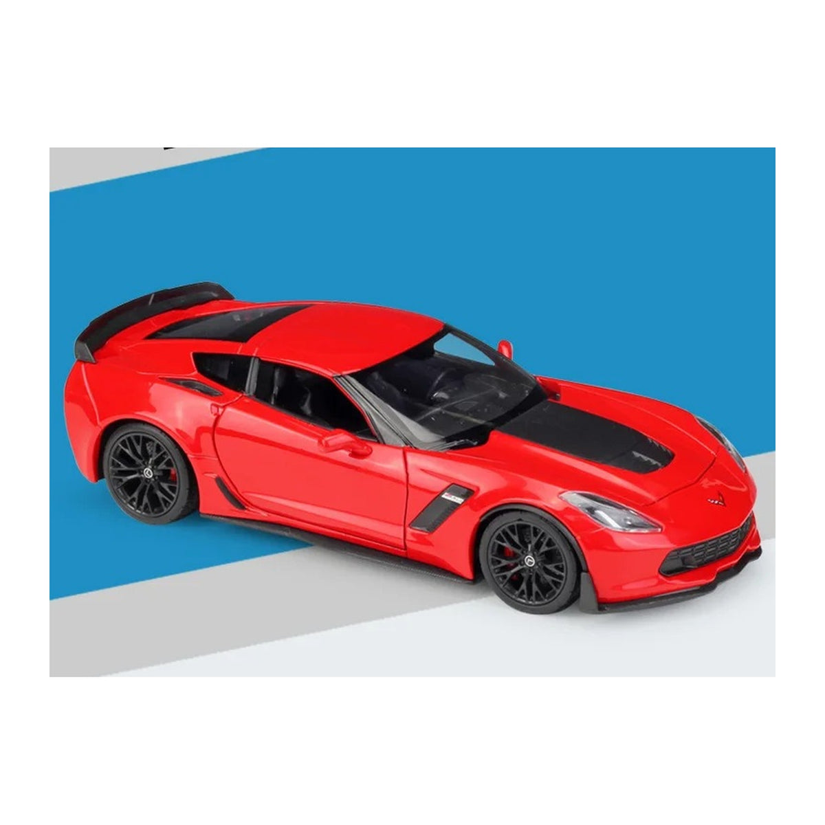 1:24 2017 Chevrolet Corvette Z06 diecast model - red view