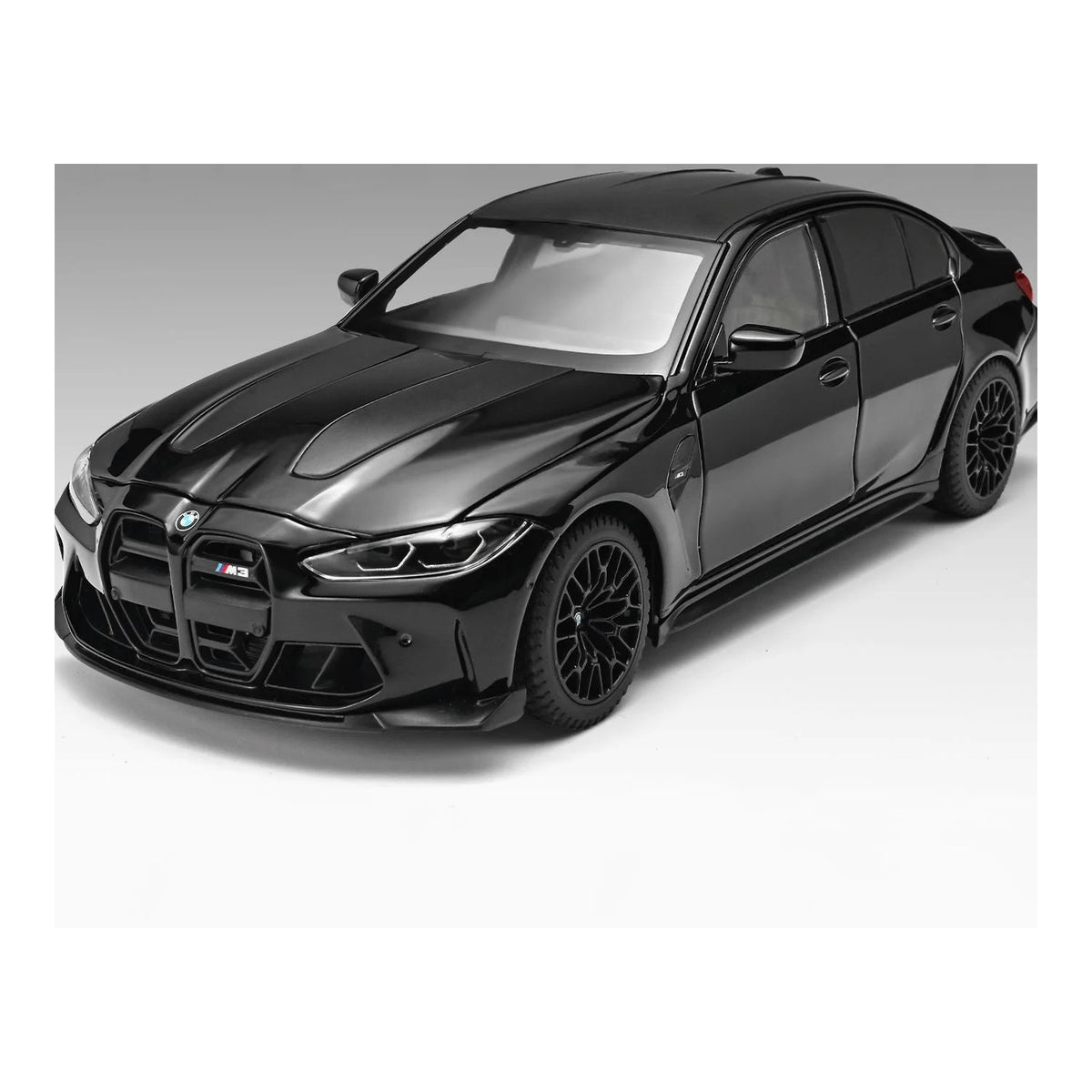1:24 BMW M3 CS (G80) diecast model - black view