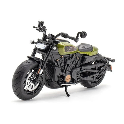 1:12 Harley-Davidson Sportster S diecast model - green view