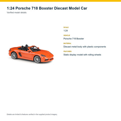 1:24 Porsche 718 Boxster verified model details