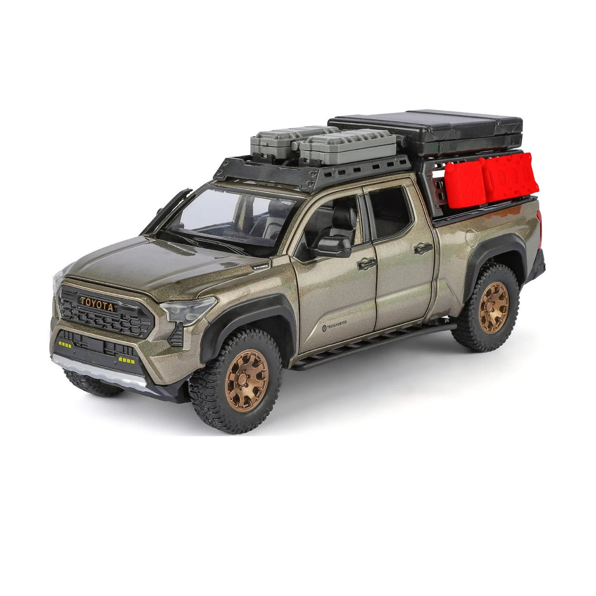 1:24 Toyota Tacoma Trailhunter diecast model - bronze view