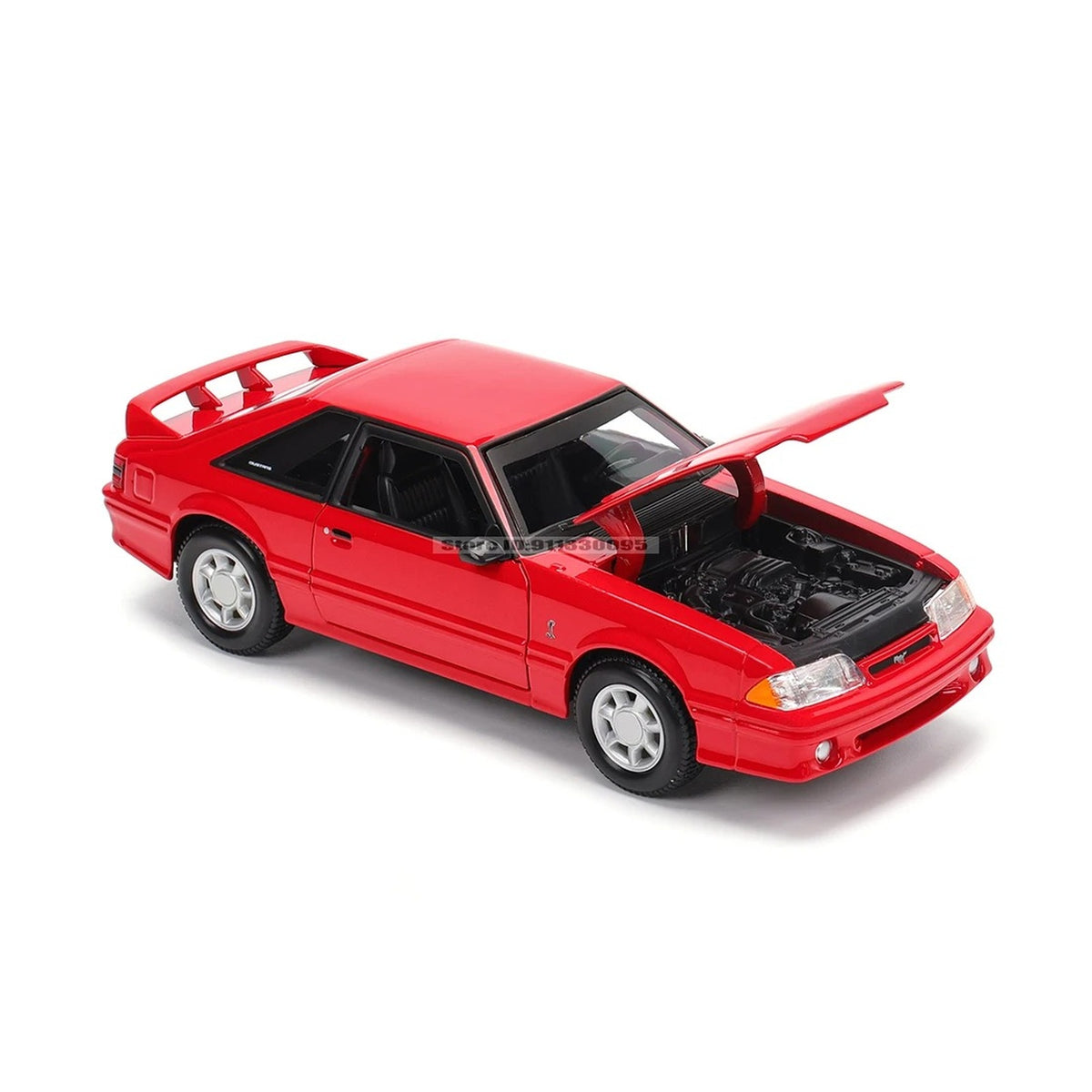 1:24 1993 Ford Mustang SVT Cobra diecast model - opening side view