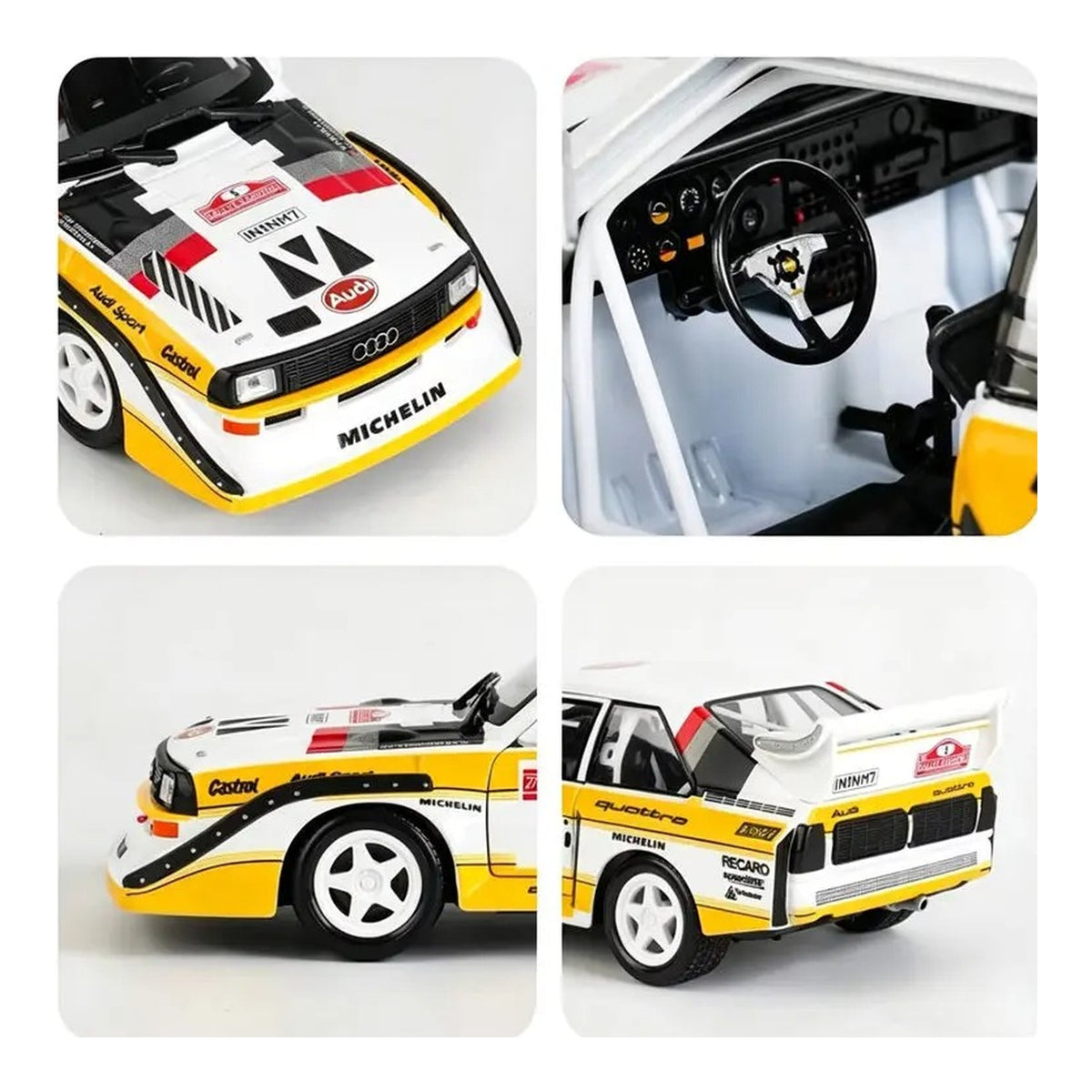 1:24 Audi Sport Quattro S1 E2 diecast model - detail grid view