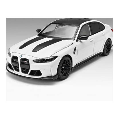 1:24 BMW M3 CS (G80) diecast model - white view