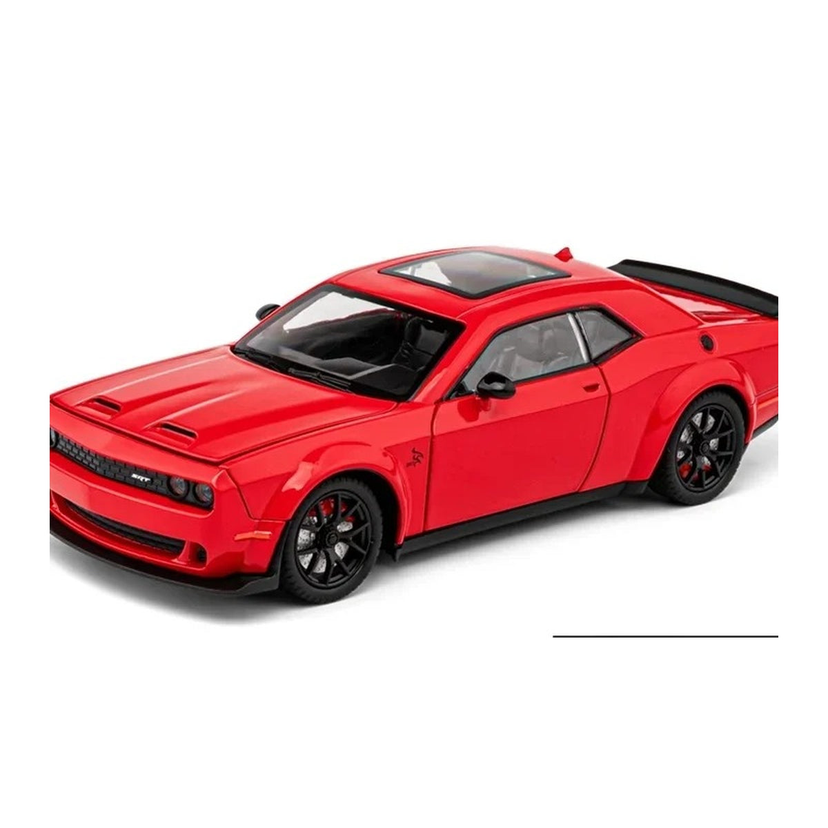1:24 Dodge Challenger SRT Hellcat diecast model - red view