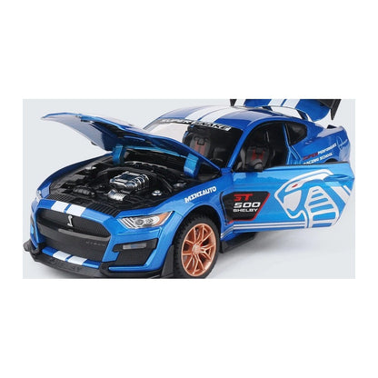 1:24 Ford Mustang Shelby GT500 diecast model - blue view