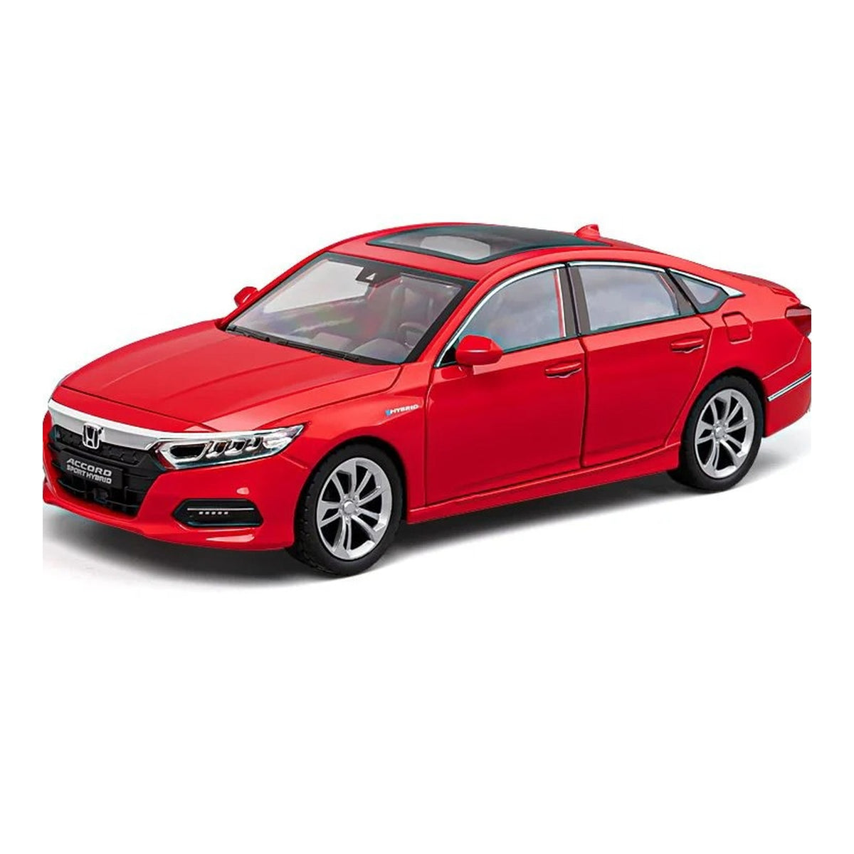 1:24 Honda Accord diecast model - red view