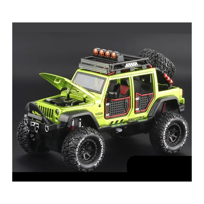 1:24 Jeep Wrangler Rubicon Off-Road diecast model - green view