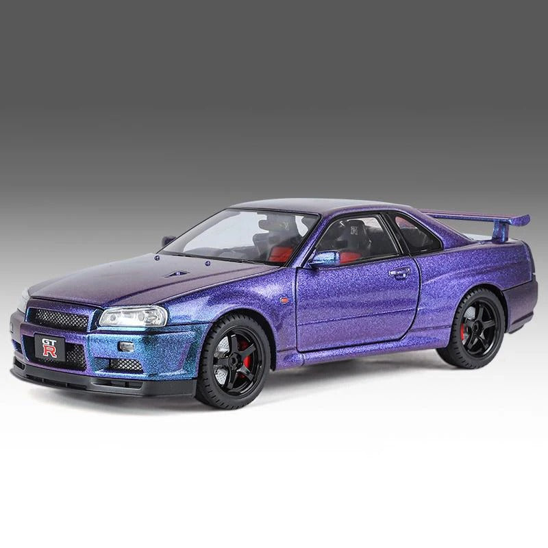 1:18 Nissan Skyline GT-R R34 Diecast Model Car image 4