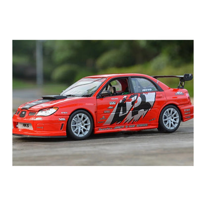 1:24 Subaru Impreza WRX STI diecast model - red view