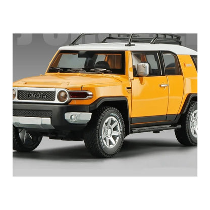 1:24 Toyota FJ Cruiser diecast model - orange view