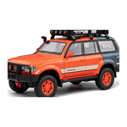 1:24 Toyota Land Cruiser LC80 diecast model - orange view