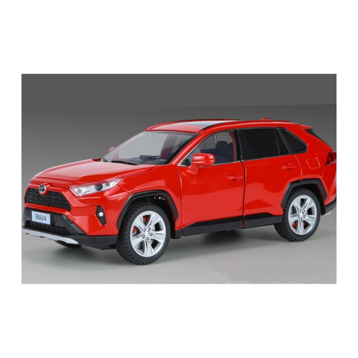 1:24 Toyota RAV4 diecast model - red view