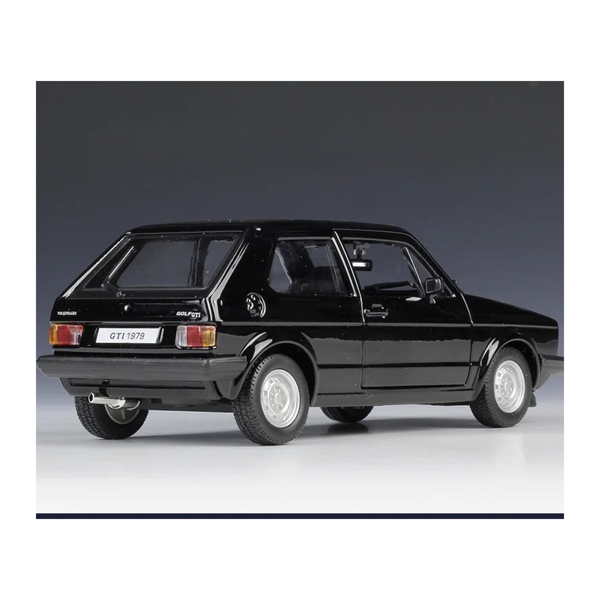 1:24 1979 Volkswagen Golf Mk1 GTI diecast model - black rear view
