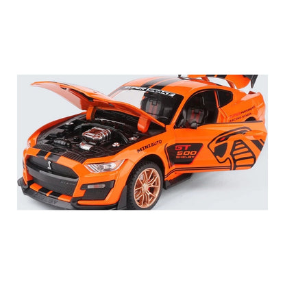 1:24 Ford Mustang Shelby GT500 diecast model - orange view