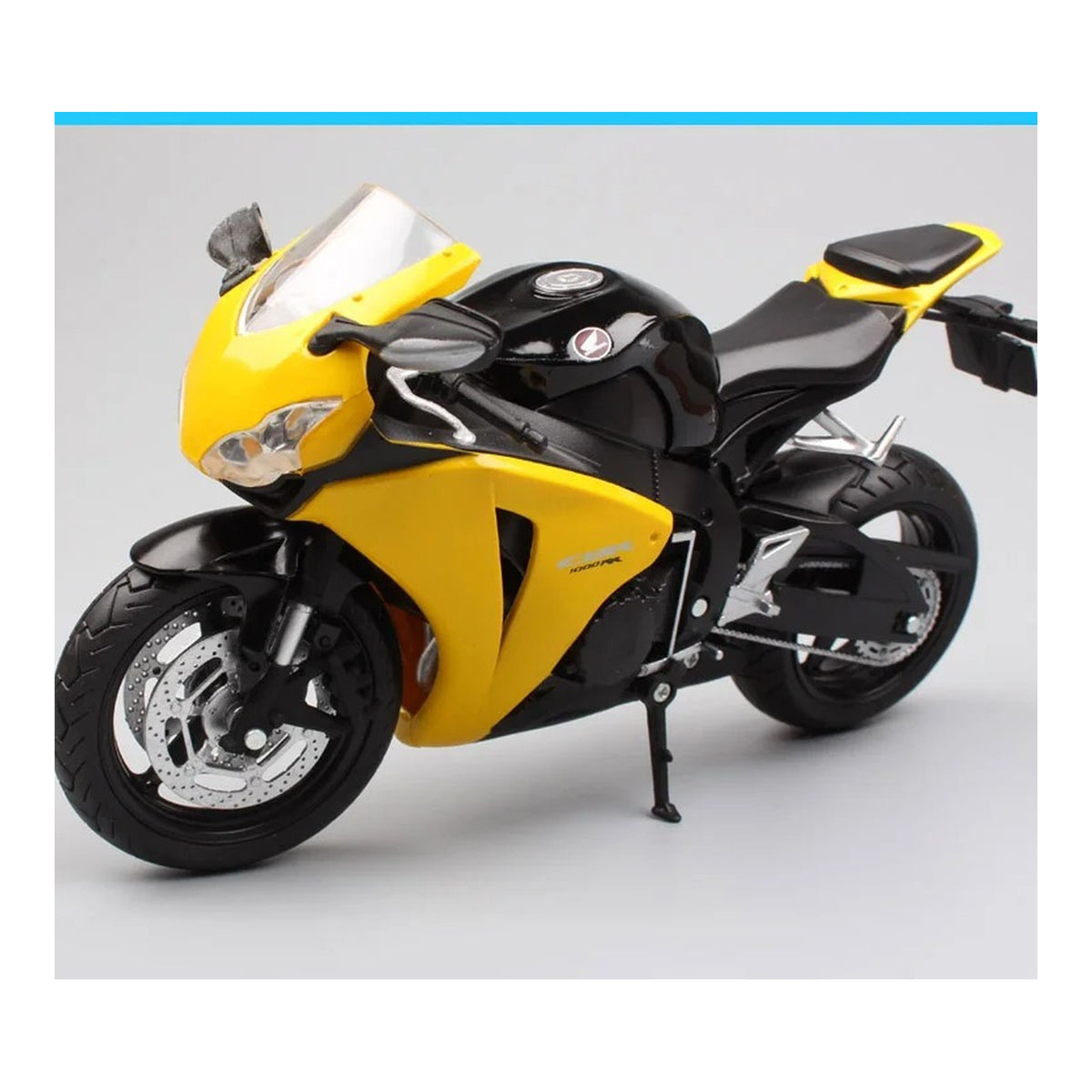 1:12 Honda CBR1000RR Fireblade diecast model - yellow view
