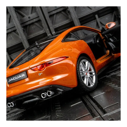 1:24 Jaguar F-Type Coupe diecast model - orange rear view