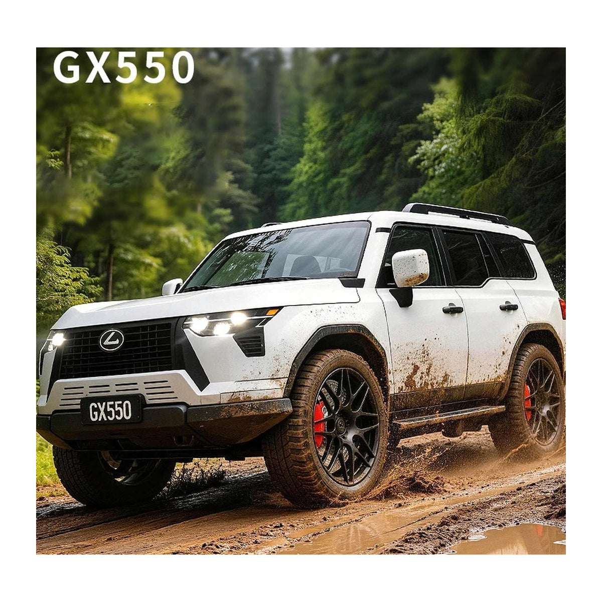1:24 Lexus GX 550 diecast model - off road front view