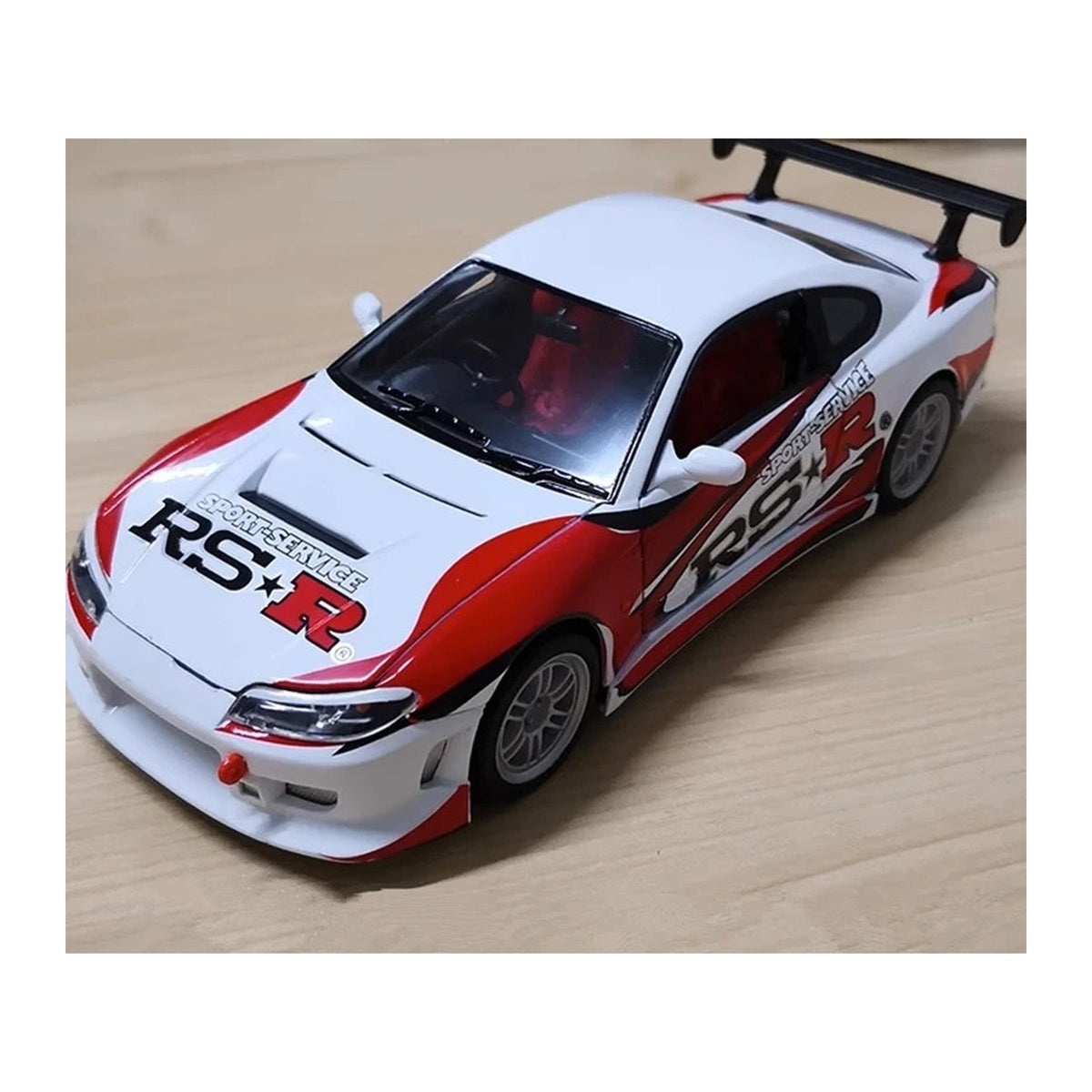 1:24 Nissan Silvia S15 RS-R diecast model - livery outdoor view