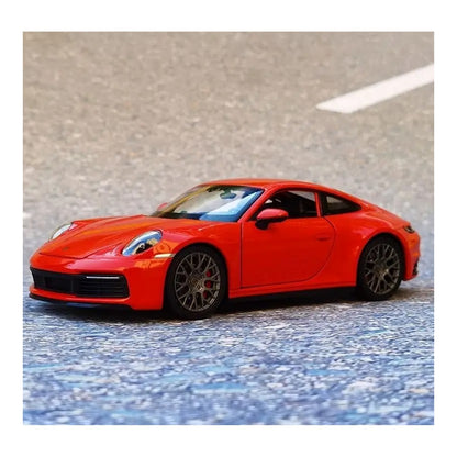 1:24 Porsche 911 Carrera 4S diecast model - red view