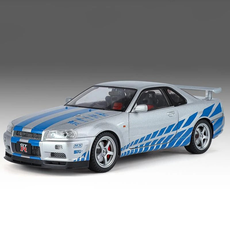 1:18 Nissan Skyline GT-R R34 Diecast Model Car image 5