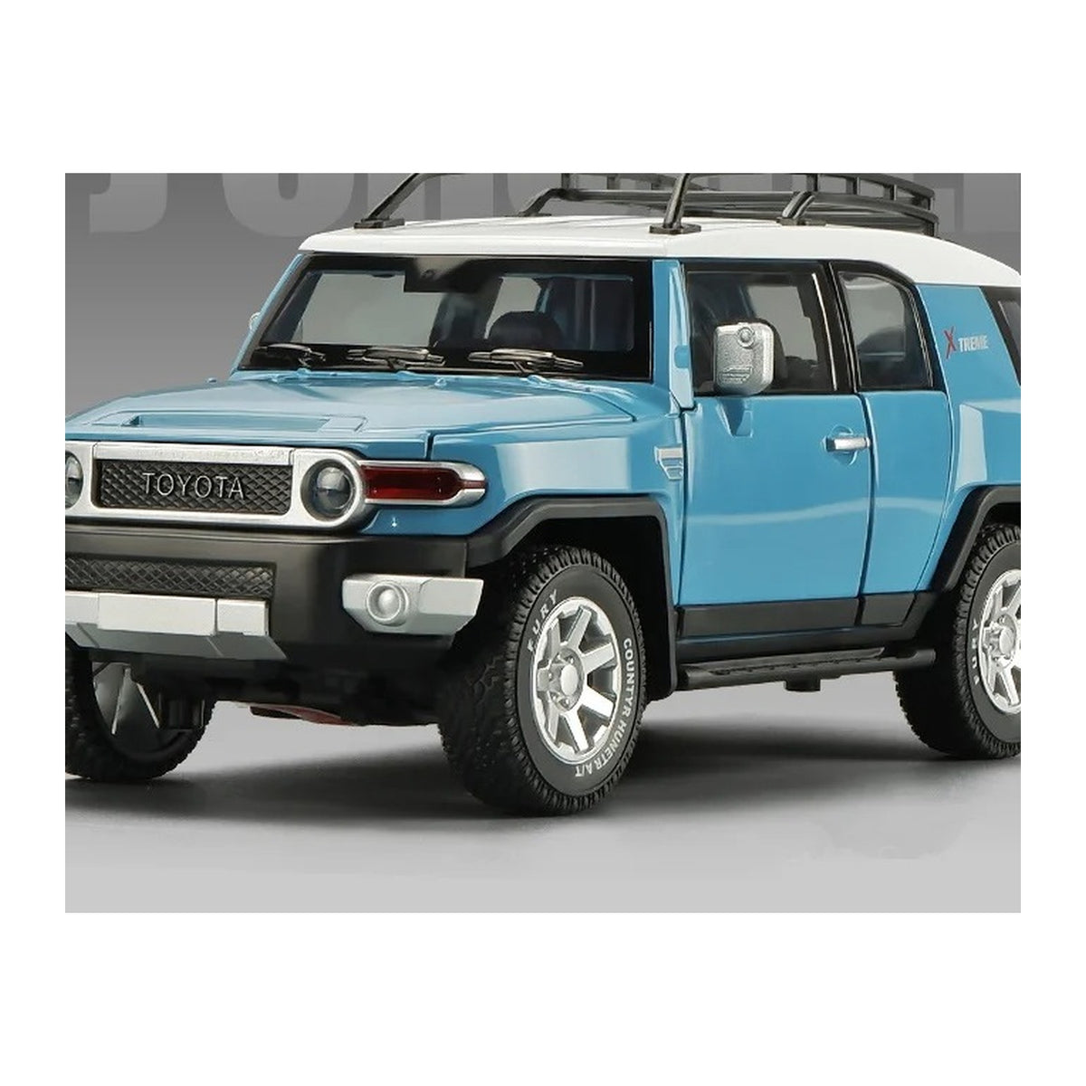 1:24 Toyota FJ Cruiser diecast model - blue view