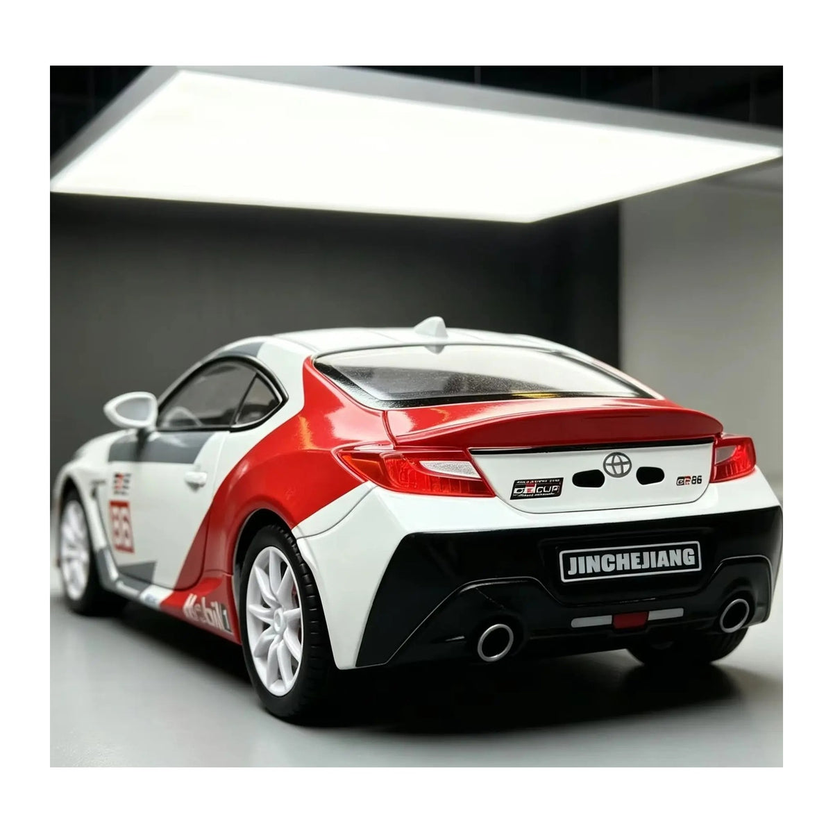 1:24 Toyota GR86 Racing diecast model - rear view