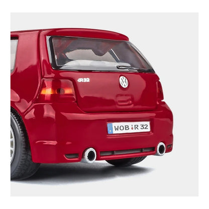 1:24 Volkswagen Golf R32 diecast model - red rear view