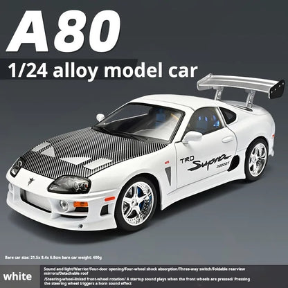 1:24 Toyota Supra A80 Diecast Model Car with Sound & Lights image 5