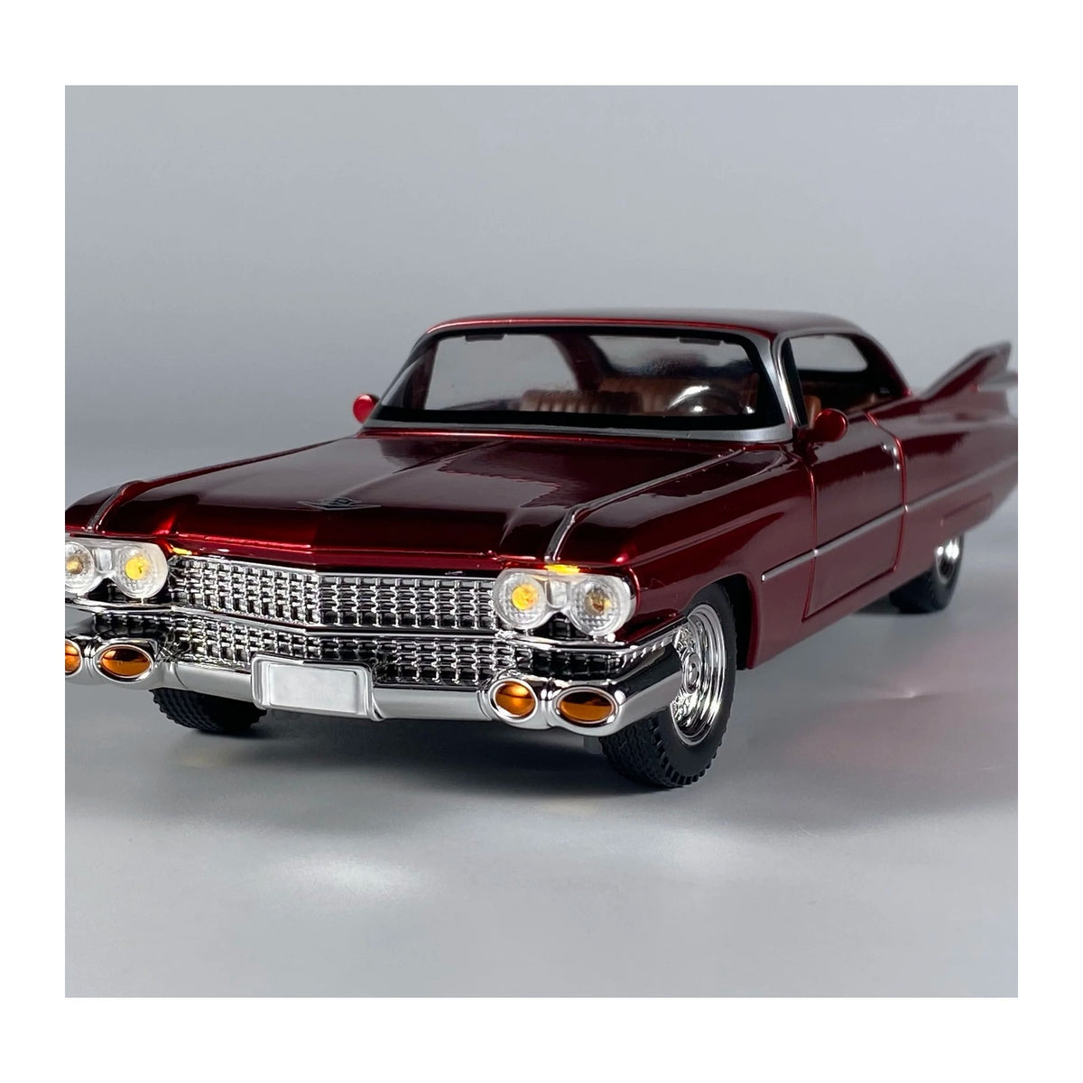 1:24 1959 Cadillac Eldorado Biarritz diecast model - black lights view
