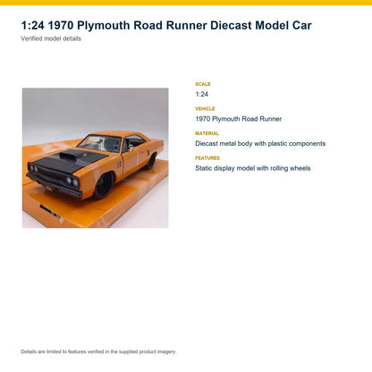 1:24 1970 Plymouth Road Runner verified model details