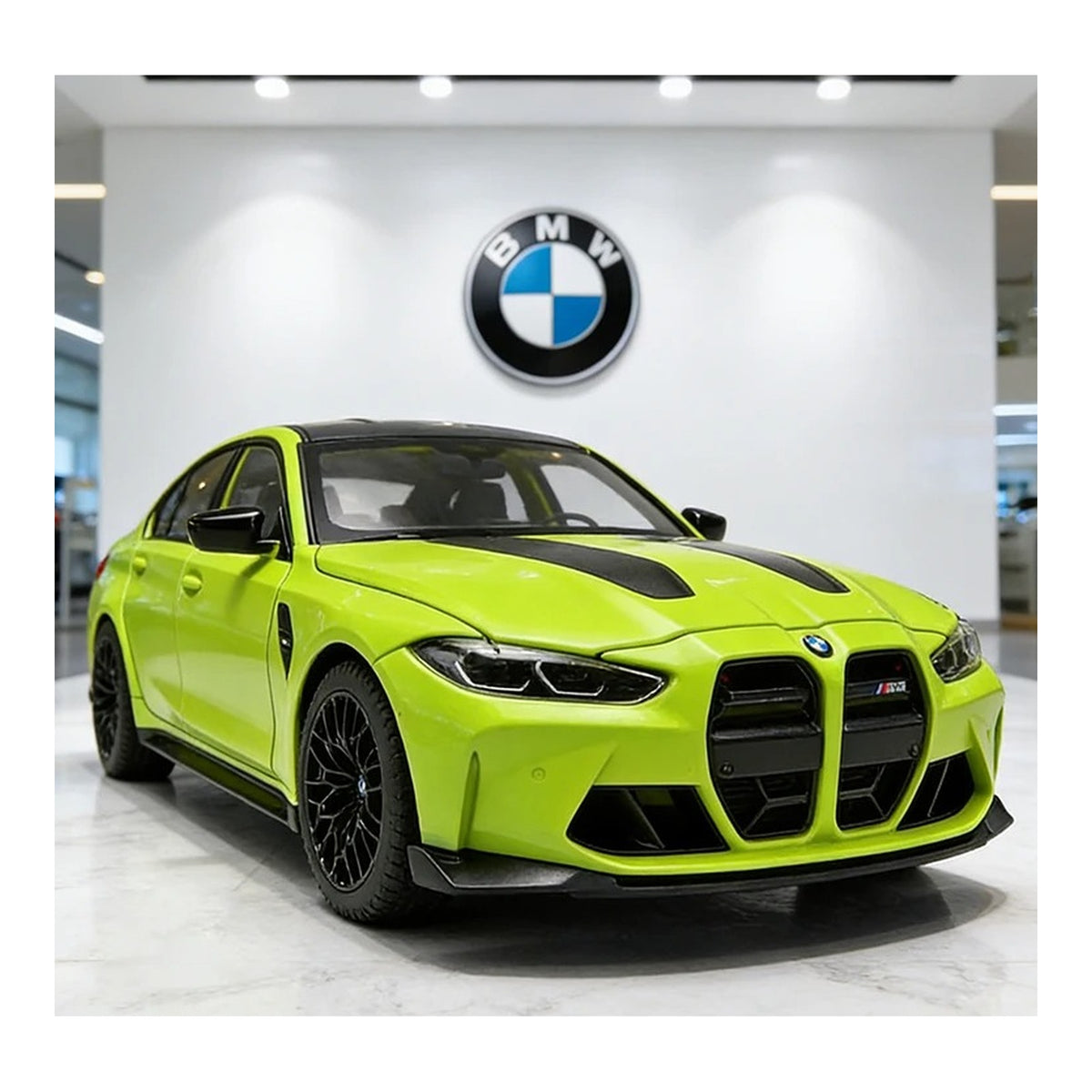 1:24 BMW M3 CS (G80) diecast model - lifestyle view