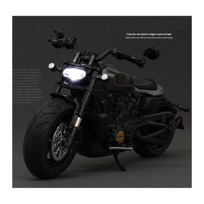1:12 Harley-Davidson Sportster S diecast model - lights view