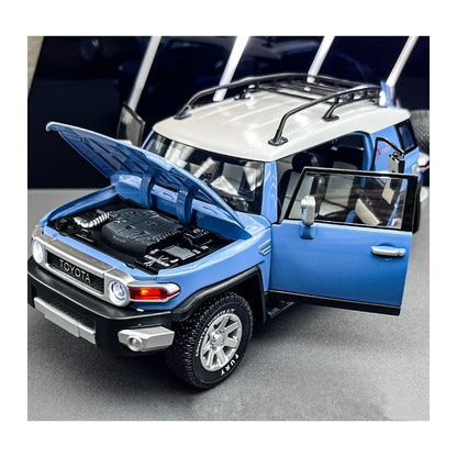 1:24 Toyota FJ Cruiser diecast model - blue opening view