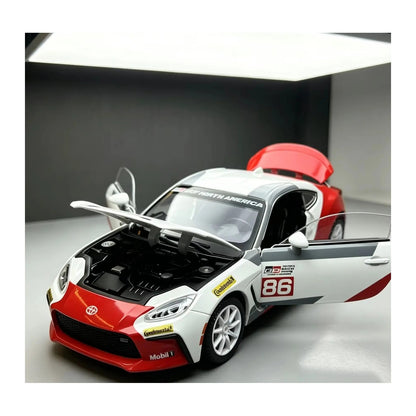 1:24 Toyota GR86 Racing diecast model - opening details view