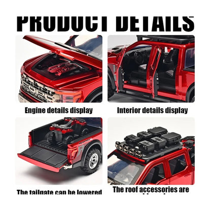 1:24 Ford F-150 Raptor diecast model - opening details view